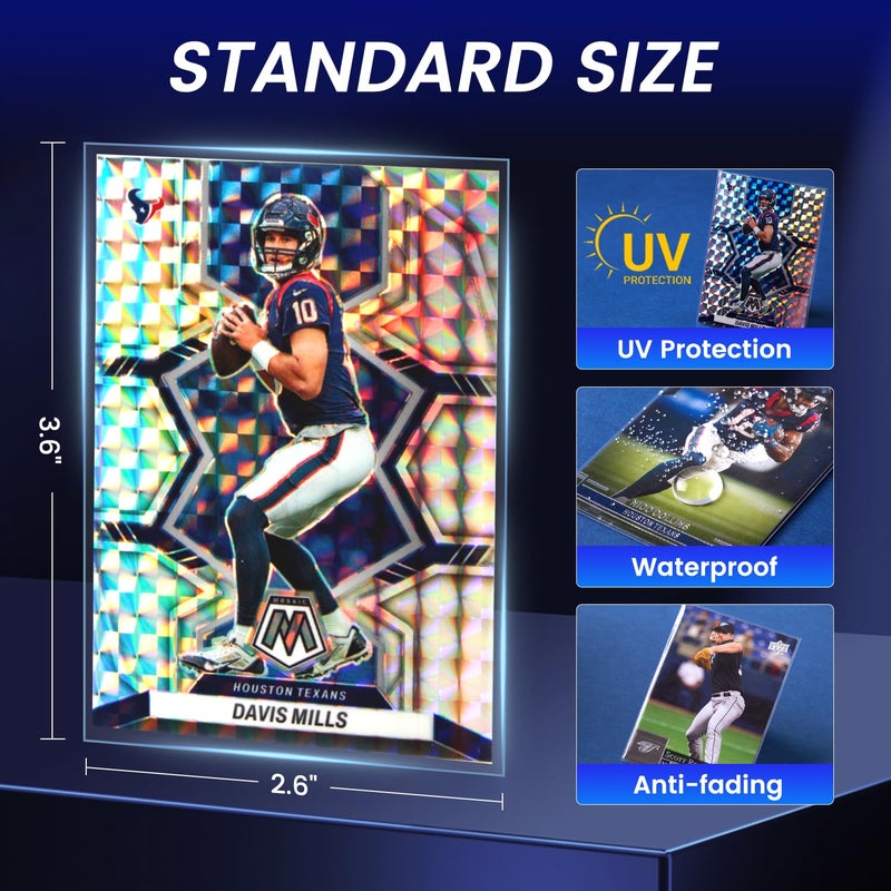 SEFOWG 2400ct Card Sleeves, Clear Penny Sleeves for Trading Cards, Sports Card Sleeve, Baseball Card Sleeve, Ultra Soft Plastic Card Protector Sleeve for Football, MTG, PKM, Game, Standard Cards - Image 3
